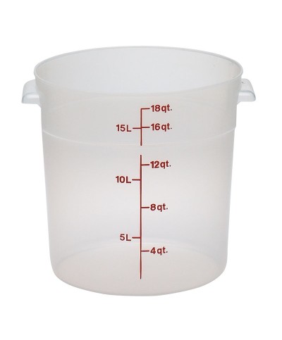 Cambro - RFS18PP-190 / Recipiente redondo de polipropileno - (37,8 cm de Ø) - (profundidad: 30,5 cm) - (17,2 litros)