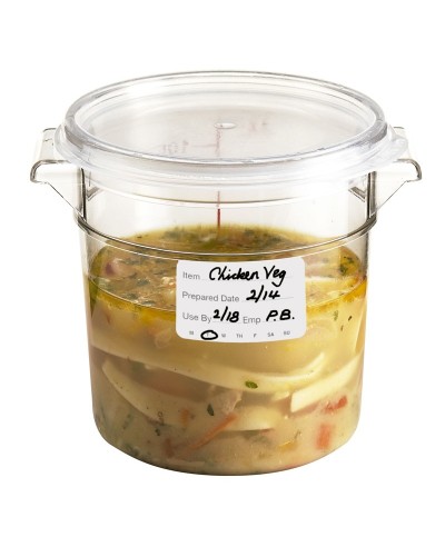 Cambro - RFS1SCPP-190 / Tapa con junta para recipientes redondos policarbonato de 0,9 l. - (15,4 cm de Ø)