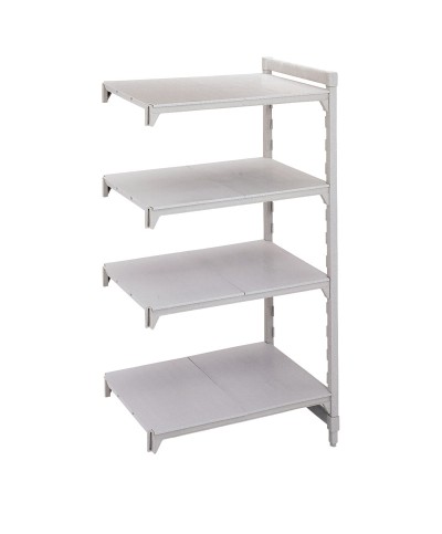 Cambro - MPA4618S4PKG / Estantería adicional lisa con 4 estantes, 180 cm de alto, fondo 40 cm y longitud 068 cm
