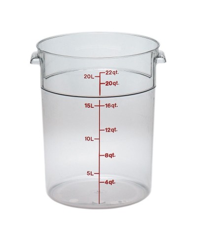 Cambro - RFSCW22-135 / Recipiente redondo de policarbonato - (37,8 cm de Ø) - (profundidad: 38,10 cm) - (20,8 litros)