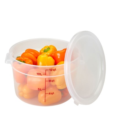 Cambro - RFS12PP-190 / Recipiente redondo de polipropileno - (37,8 cm de Ø) - (profundidad: 21,3 cm) - (11,4 litros)