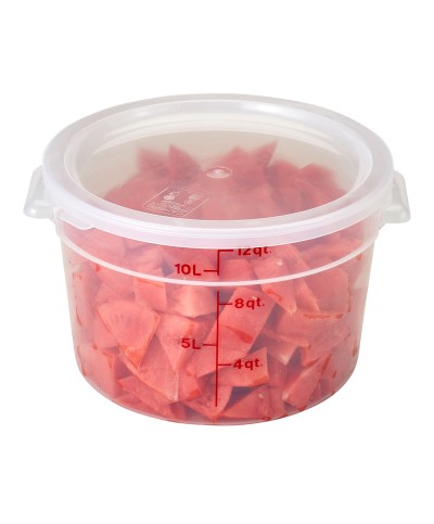 Cambro - RFSC12PP-190 / Tapa para recipiente redondo polipropileno de 11,4 l., 17,2 l. y 20,8 l. - (37,8 cm de Ø)