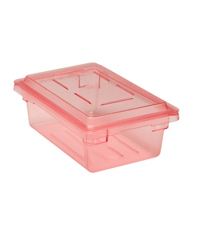 Cambro - 1218CCW-467 / Tapa lisa de policarbonato para cajas de almacenamiento (Rojo seguridad) - (30,5 x 45,7 cm)