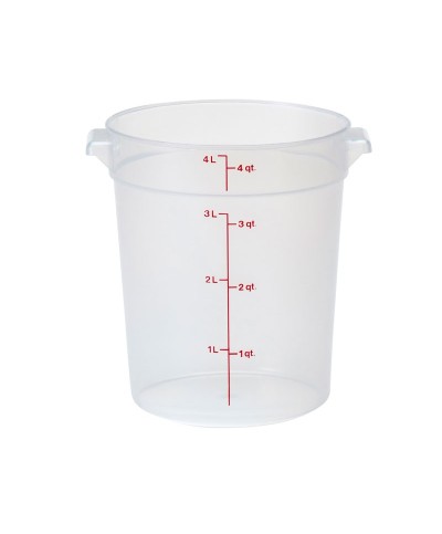 Cambro - RFS4PP-190 / Recipiente redondo de polipropileno - (20,8 cm de Ø) - (profundidad: 21,8 cm) - (3,8 litros)