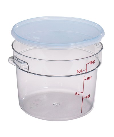 Cambro - RFSCW12-135 / Recipiente redondo de policarbonato - (37,8 cm de Ø) - (profundidad: 21,3 cm) - (11,4 litros)