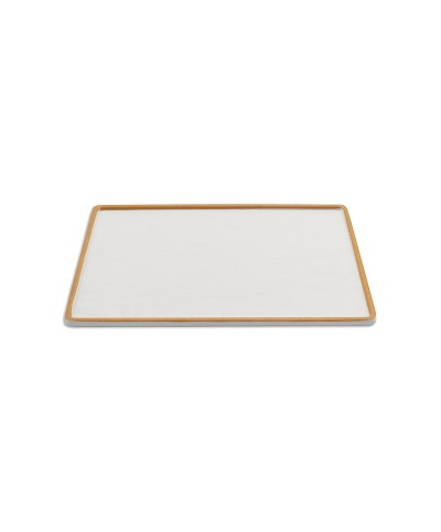 Adrier - TTRP2419-WO / Colección SUNRISE - Plato rectangular con borde decorado - 24 x 19 x 1,5 cm