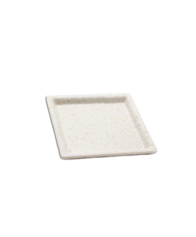 Adrier - SQP1414-MWH / Colección TERRAL - Plato cuadrado pequeño - (14 x 14 x 2 cm)