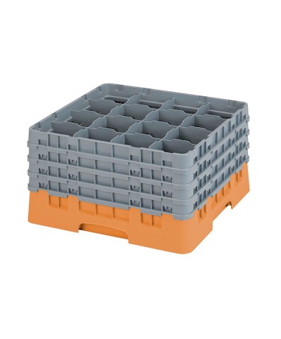 Cambro - 16S900-166 / Cesta de lavado (50 x 50 cm) para copas y vasos con 16 comp. 4 alt. - dia. máx. 10,9 cm alt. máx. 24,1 cm