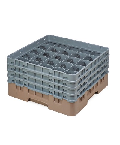 Cambro - 25S800-184 / Cesta de lavado (50 x 50 cm) copas y vasos con 25 comp. 4 alt. - dia. máx. 8,7 cm alt. máx. 21,7 cm