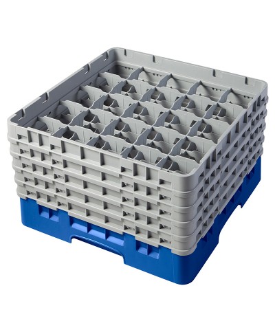 Cambro - 25S958-168 / Cesta de lavado (50 x 50 cm) copas y vasos con 25 comp. 5 alt. - dia. máx. 8,7 cm alt. máx. 25,8 cm