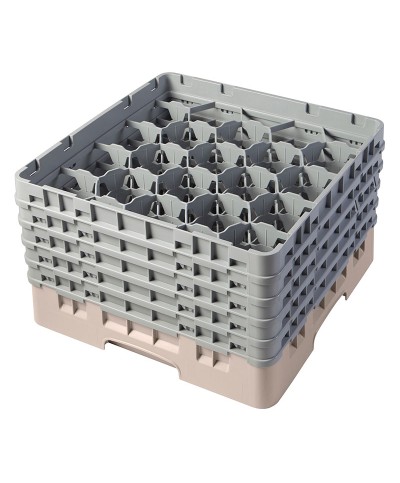 Cambro - 20S1058-184 / Cesta de lavado (50 x 50 cm) copas y vasos con 20 comp. 5 alt. - dia. máx. 9,84 cm alt. máx. 28,2 cm