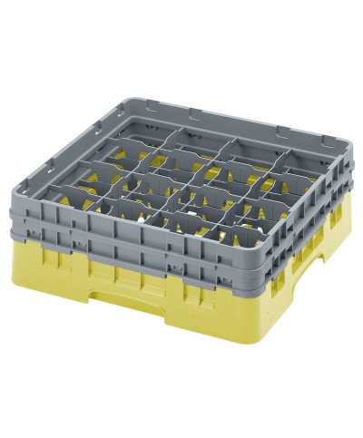 Cambro - 16S434-108 / Cesta de lavado (50 x 50 cm) para copas y vasos con 16 comp. 2 alt. - dia. máx. 10,9 cm alt. máx. 13,5 cm