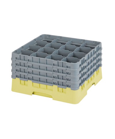 Cambro - 16S900-108 / Cesta de lavado (50 x 50 cm) para copas y vasos con 16 comp. 4 alt. - dia. máx. 10,9 cm alt. máx. 24,1 cm