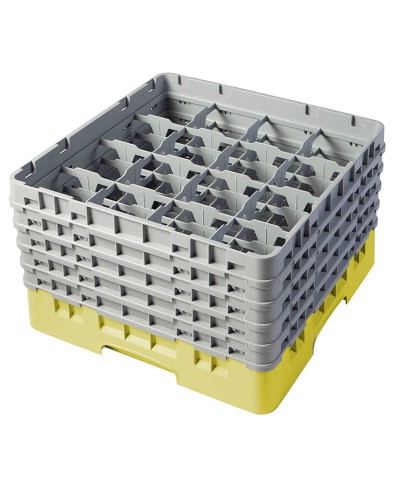 Cambro - 16S958-108 / Cesta de lavado (50 x 50 cm) para copas y vasos con 16 comp. 5 alt. - dia. máx. 10,9 cm alt. máx. 25,8 cm