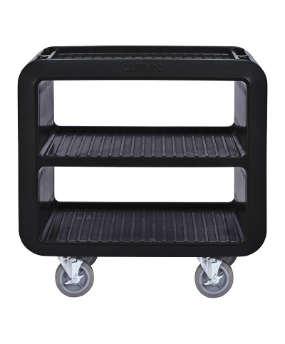 Cambro - SC230-110 / Carro de Servicio robusto (2 ruedas fijas y 2 giratorias con freno) - ( 95,3 x 55,9 x 94,6 cm) - Negro
