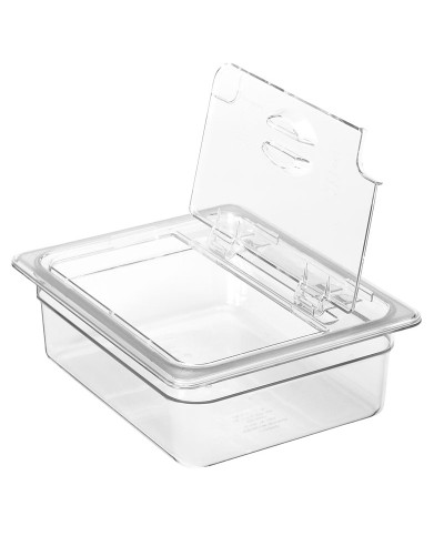 Cambro - 20CWLN-135 / Tapa FlipLid con muesca de policarbonato GN 1/2 - (26,5 x 32,5 cm)