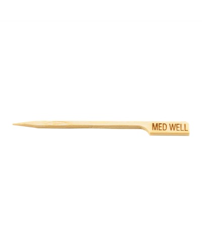 Palillo marcador de carne "Hecho" - 9 cm - paq. 100 Uds.