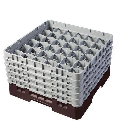 Cambro - 36S958-167 / Cesta de lavado (50 x 50 cm) copas y vasos con 36 comp. 5 alt. - dia. máx. 7,2 cm alt. máx. 25,8 cm