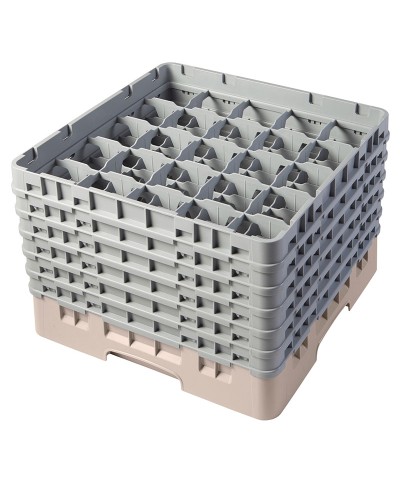 Cambro - 25S1214-184 / Cesta de lavado (50 x 50 cm) copas y vasos con 25 comp. 6 alt. - dia. máx. 8,7 cm alt. máx. 32,3 cm