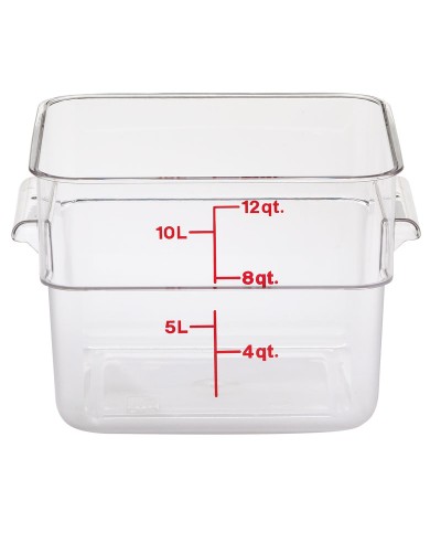 Cambro - 12SFSCW-135 / Recipiente cuadrado de policarbonato - (25,6 x 31 x 21 cm) - (11,4 litros)