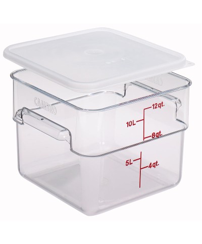 Cambro - 12SFSCW-135 / Recipiente cuadrado de policarbonato - (25,6 x 31 x 21 cm) - (11,4 litros)