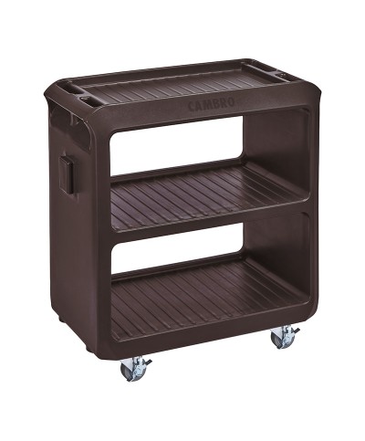 Cambro - SC225S-131 / Carro de Servicio robusto ( 4 ruedas giratorias con freno) - (79,4 x 45,7 x 86,4 cm) - Castaño