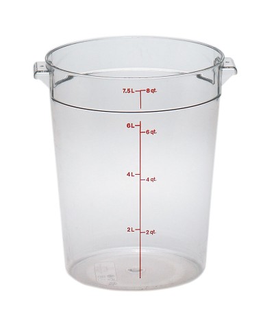 Cambro - RFSCW8-135 / Recipiente redondo de policarbonato - (25,2 cm de Ø) - (profundidad: 27,6 cm) - (7,6 litros)