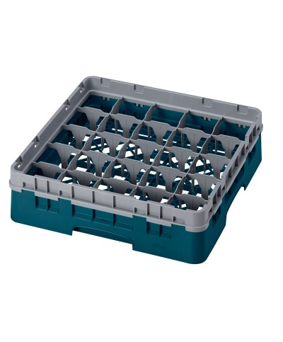 Cambro - 25S318-414 / Cesta de lavado (50 x 50 cm) copas y vasos con 25 comp. 1 alt. - dia. máx. 8,7 cm alt. máx. 9,4 cm