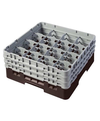 Cambro - 16S638-167 / Cesta de lavado (50 x 50 cm) para copas y vasos con 16 comp. 3 alt. - dia. máx. 10,9 cm alt. máx. 17,6 cm
