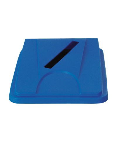 Probbax - PB-1014-BLU / Tapa plana para cartón y papel para cubos PB-100-GRY y PB-1090-GRY - 33 x 45,5 x 6,5 cm