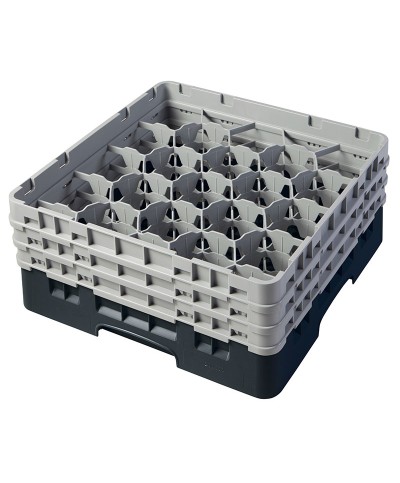 Cambro - 20S738-110 / Cesta de lavado (50 x 50 cm) para copas y vasos con 20 comp. 3 alt. - dia. máx. 9,84 cm alt. máx. 20 cm