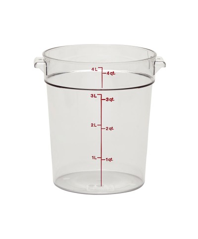 Cambro - RFSCW4-135 / Recipiente redondo de policarbonato - (20,8 cm de Ø) - (profundidad: 21,8 cm) - (3,8 litros)