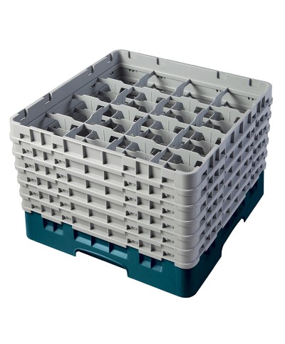 Cambro - 16S1114-414 / Cesta lavado (50 x 50 cm) para copas y vasos con 16 comp. 6 alt. - dia. máx. 10,9 cm alt. máx. 29,9 cm