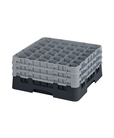 Cambro - 36S738-110 / Cesta de lavado (50 x 50 cm) copas y vasos con 36 comp. 3 alt. - dia. máx. 7,2 cm alt. máx. 20 cm