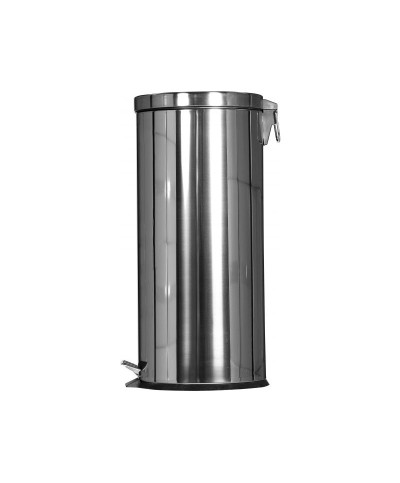Probbax - SO-6030-MSSTL / Papelera de pedal - 29,2 cm Ø x 64 cm alto - 30 L