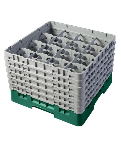 Cambro - 16S1114-119 / Cesta lavado (50 x 50 cm) para copas y vasos con 16 comp. 6 alt. - dia. máx. 10,9 cm alt. máx. 29,9 cm