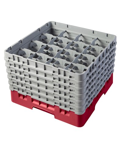 Cambro - 16S1114-416 / Cesta lavado (50 x 50 cm) para copas y vasos con 16 comp. 6 alt. - dia. máx. 10,9 cm alt. máx. 29,9 cm