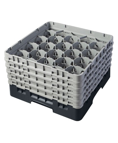 Cambro - 20S958-110 / Cesta de lavado (50 x 50 cm) copas y vasos con 20 comp. - 5 alt. - dia. máx. 9,84 cm alt. máx. 25,8 cm