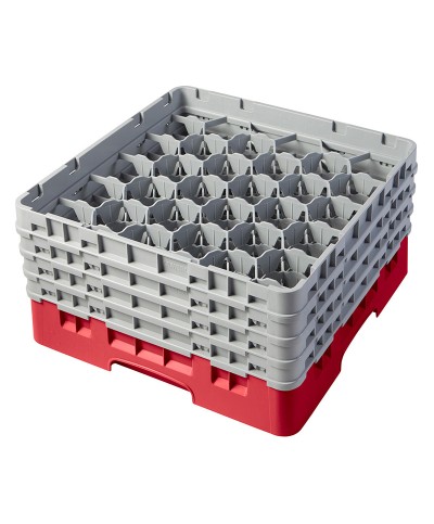 Cambro - 30S800-163 / Cesta de lavado (50 x 50 cm) copas y vasos con 30 comp. 4 alt. - dia. máx. 7,84 cm alt. máx. 21,7 cm