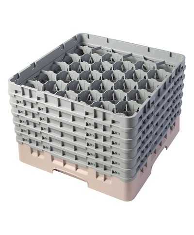 Cambro - 30S1114-184 / Cesta de lavado (50 x 50 cm) copas y vasos con 30 comp. 6 alt. - dia. máx. 7,84 cm alt. máx. 29,9 cm