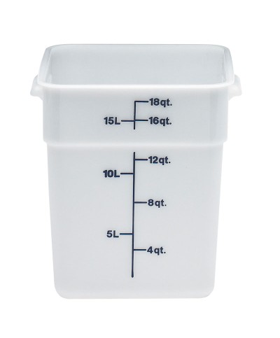 Cambro - 18SFSP-148 / Recipiente cuadrado de polietileno - (25,6 x 31 x 32 cm) - (17,2 litros)