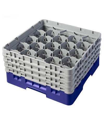 Cambro - 20S800-186 / Cesta de lavado (50 x 50 cm) para copas y vasos con 20 comp. 4 alt. - dia. máx. 9,84 cm alt. máx. 21,7 cm