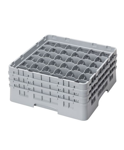 Cambro - 36S638-151 / Cesta de lavado (50 x 50 cm) copas y vasos con 36 comp. 3 alt. - dia. máx. 7,2 cm alt. máx. 17,6 cm