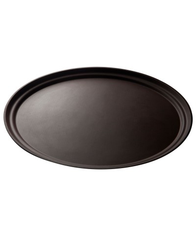 Bandeja ovalada de superficie antideslizante - perfil bajo - 49 x 59 cm