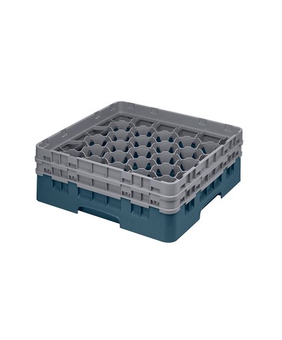 Cambro - 30S434-414 / Cesta de lavado (50 x 50 cm) copas y vasos con 30 comp. 2 alt. - dia. máx. 7,84 cm alt. máx. 13,5 cm