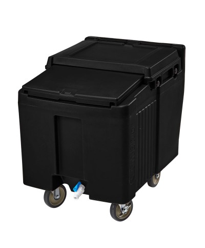 Carro de hielo con 2 ruedas fijas, 2 ruedas giratorias y 1 rueda con freno - 80 x 58,5 x 74,5 cm