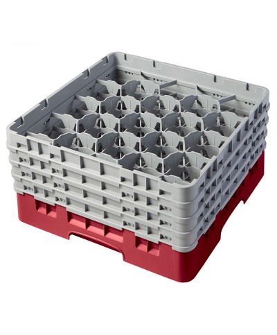 Cambro - 20S900-416 / Cesta de lavado (50 x 50 cm) para copas y vasos con 20 comp. 4 alt. - dia. máx. 9,84 cm alt. máx. 24,1 cm