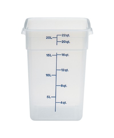 Cambro - 22SFSPP-190 / Recipiente cuadrado de polipropileno - (25,6 x 31 x 40 cm) - (20,8 litros)