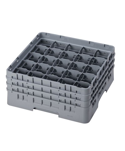 Cambro - 25S638-151 / Cesta de lavado (50 x 50 cm) copas y vasos con 25 comp. 3 alt. - dia. máx. 8,7 cm alt. máx. 17,6 cm
