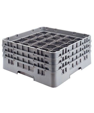 Cambro - 25S638-151 / Cesta de lavado (50 x 50 cm) copas y vasos con 25 comp. 3 alt. - dia. máx. 8,7 cm alt. máx. 17,6 cm